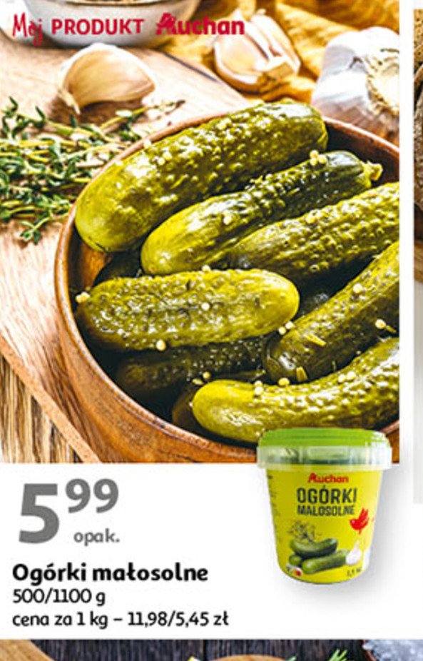 Og贸rki ma艂osolne Auchan promocja