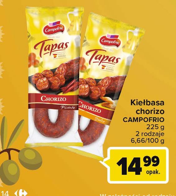 Chorizo ring casero picante Campofrio promocja