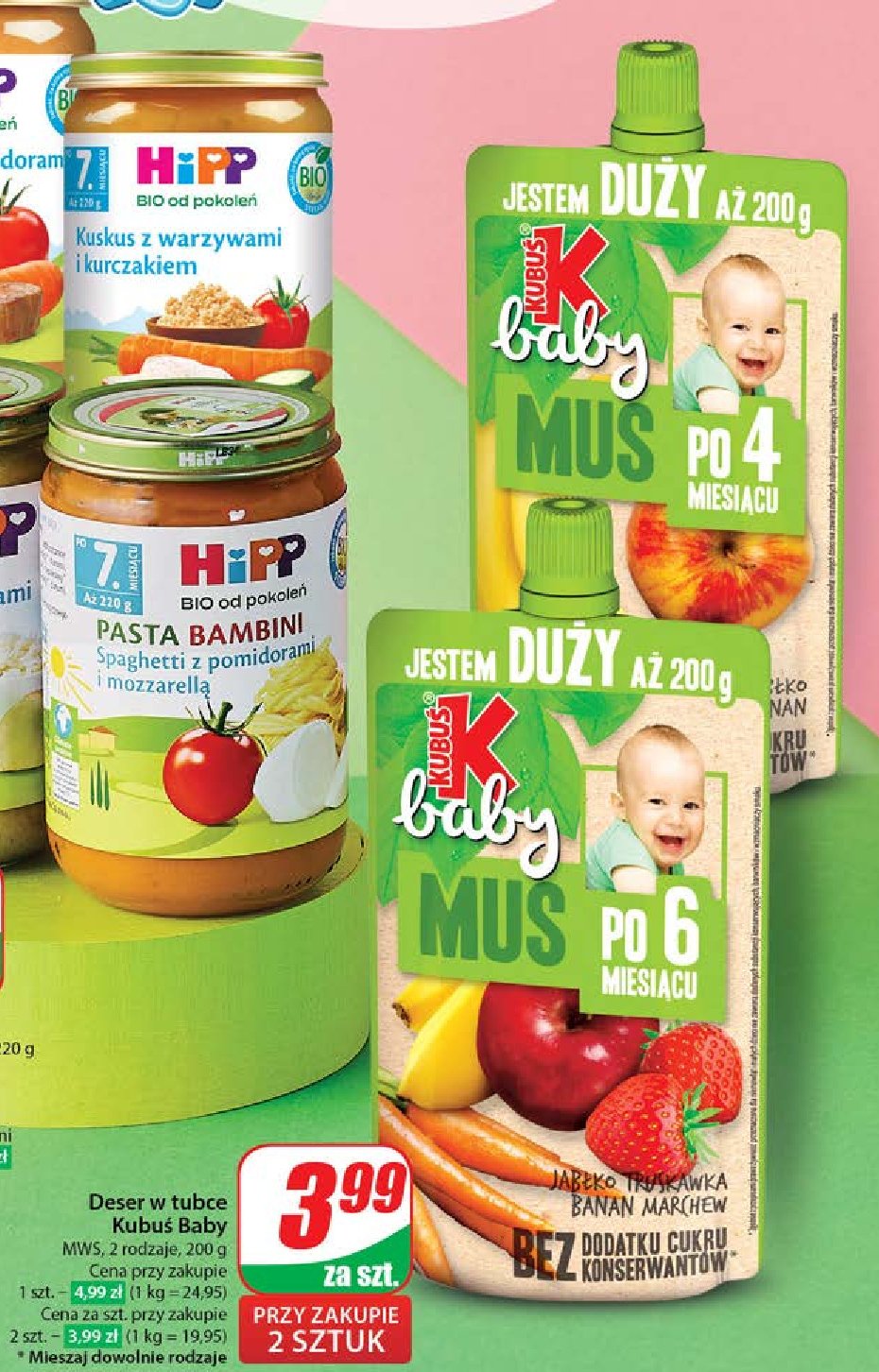 Mus jab艂ko-banan-truskawka-marchew Kubu艣 baby promocja