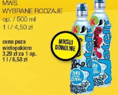 Napój niegazowany Kubuś Waterrr MWS promocja w SPAR