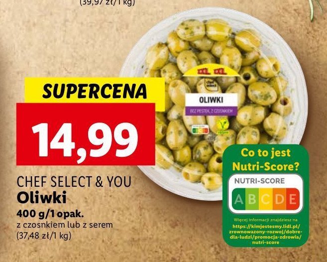 Oliwki z serem Chef select & you promocja