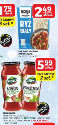 Ryż biały Kuchnia Basmati i Aluni, 4 x 100 g promocja w Top Market