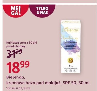 Kremowa baza pod makijaż Bielenda SPF 50 promocja
