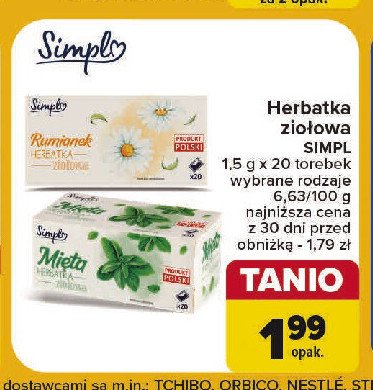 Herbatka mięta Simpl promocja