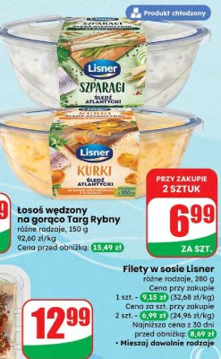 Filety w sosie Lisner szparagi ze szczypiorkiem atlantyckim promocja w Dino