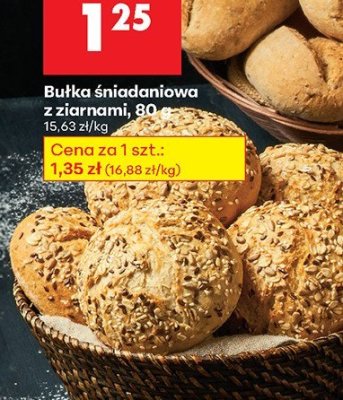 Bułka śniadaniowa z ziarnami, 80 g promocja w Biedronka