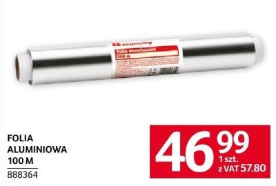 Folia aluminiowa 100M economy promocja w Selgros