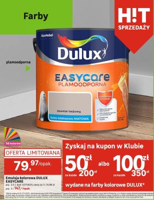 Farba Dulux EasyCare plamoodporna promocja w Leroy Merlin