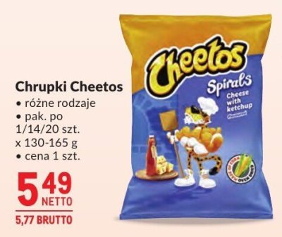 Chrupki Cheetos różne rodzaje promocja w Makro