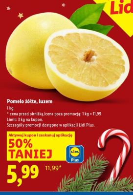 Pomelo żółte luzem promocja w Lidl