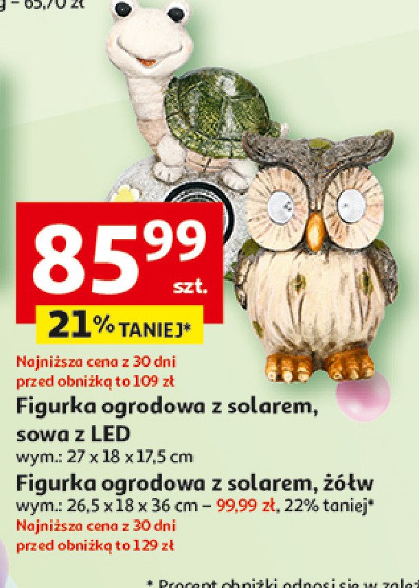 Ozdoba solarowa żółw promocja w Auchan