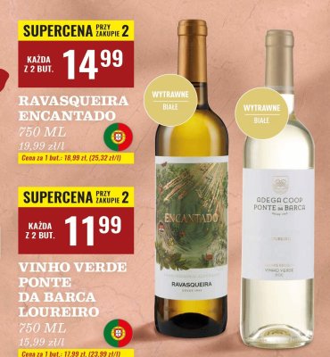 Wino Vinho Verde Ponte da Barca Loureiro 750ml promocja w Biedronka