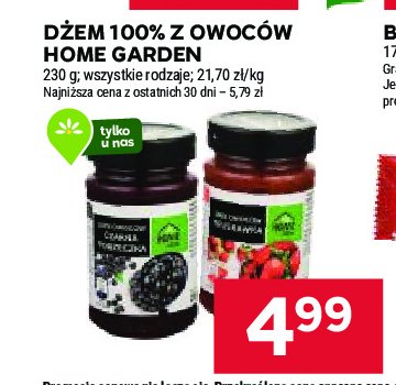 Dżem truskawkowy Home garden promocja