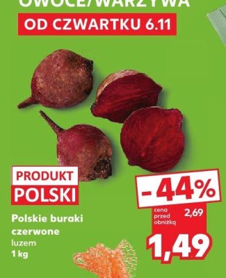 Buraki czerwone  promocja w Kaufland