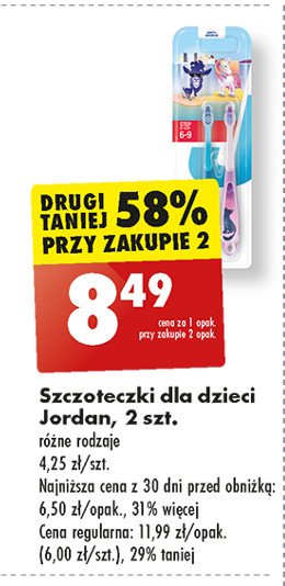 Szczoteczka do zębów 6-9 lat Jordan step by step promocja