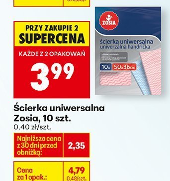 Ścierka uniwersalna Zosia, 10 szt. promocja w Biedronka