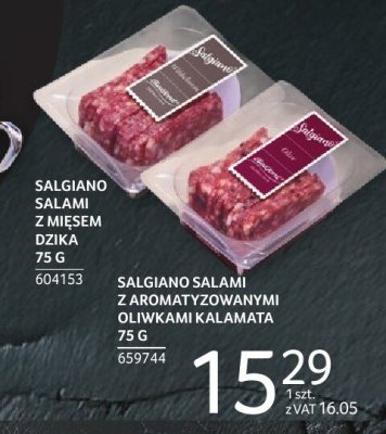 Salgiano salami z aromatyzowanymi oliwkami kalamata 75 g promocja w Selgros