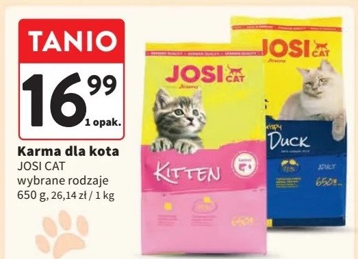 Karma dla kotów z kaczką Josi cat promocja