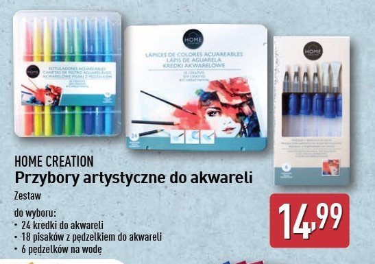 Kredki do akwareli Home creation promocja w Aldi