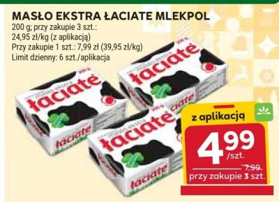 Masło ekstra łaciate Mlekpol promocja w Stokrotka