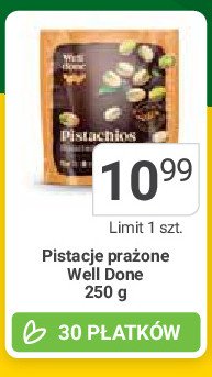 Pistacje prażone solone Well done promocja w Stokrotka