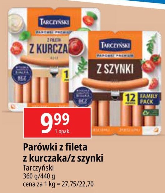 Parówki z fileta z kurczaka Tarczyński promocja