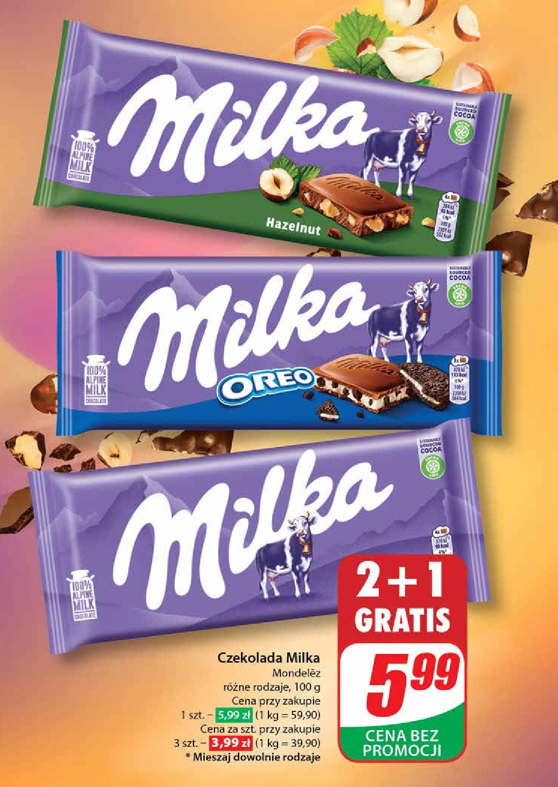 Czekolada hazelnuts Milka promocja