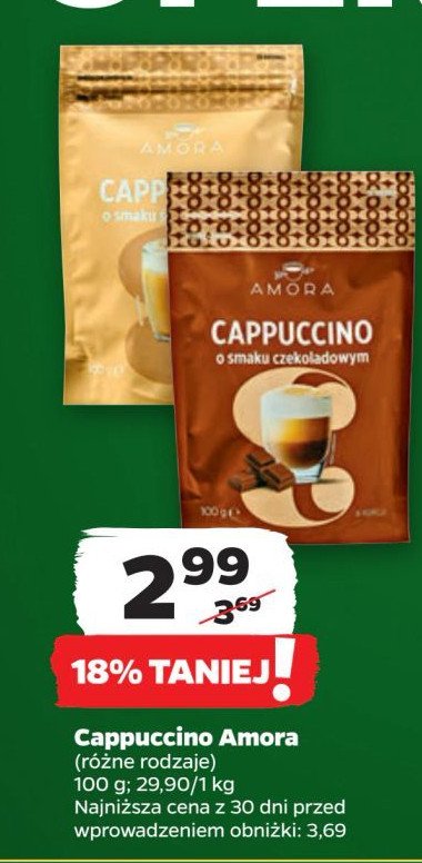 Kawa cappuccino śmietankowe Amora promocja