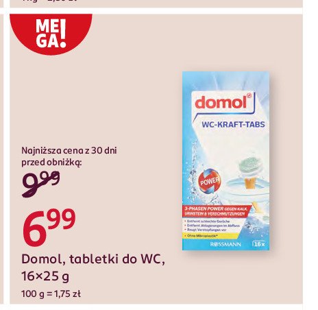 Tabletki do wc Domol promocja w Rossmann