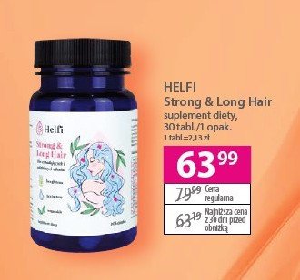 Suplement diety strong & long hair Helfi promocja