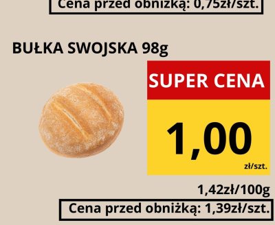 Bułka swojska 98g promocja w Supeco