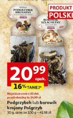 Podgrzybek brunatny krojony Polgrzyb 50 g promocja w Auchan