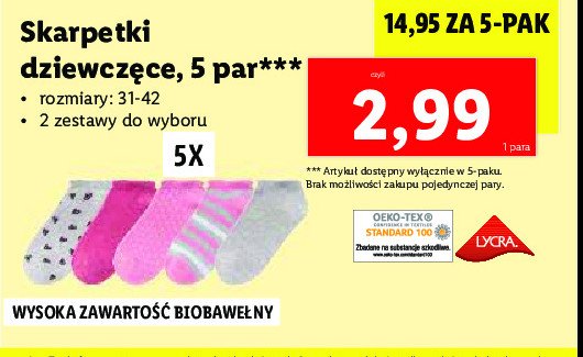 Skarpetki dziewcz臋ce 31-42 promocja