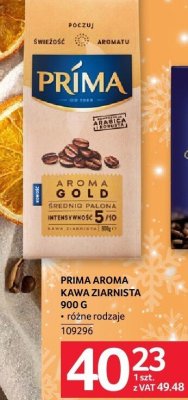 Kawa PRIMA AROMA GOLD ziarnista 900 g promocja w Selgros