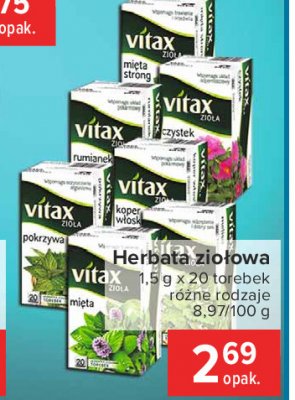 Herbatka koper włoski Vitax zioła promocja