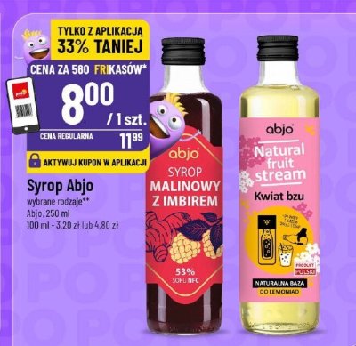 Syrop Abjo malinowy z imbirem promocja w POLOmarket