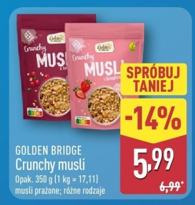Crunchy musli różne rodzaje promocja w Aldi