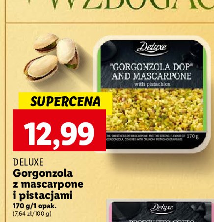 Gorgonzola mascarpone z pistacjami Deluxe promocja