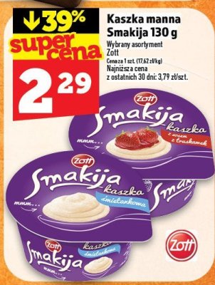 Kaszka manna Smakija 130 g Zott promocja w TOPAZ