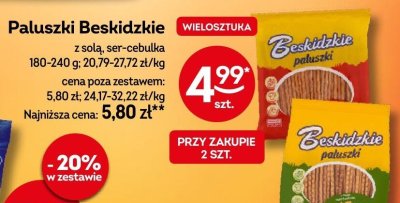 Paluszki Beskidzkie wielosztuka z solą, ser-cebulka promocja w Żabka