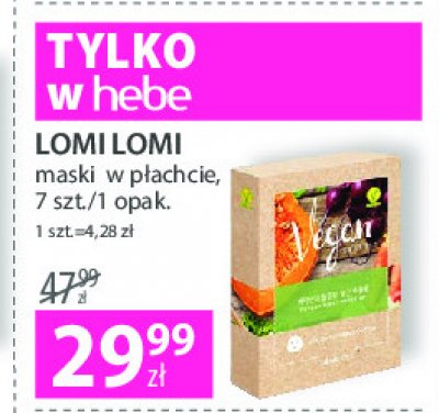 Maseczka do twarzy w p艂achcie dynia Lomilomi promocja