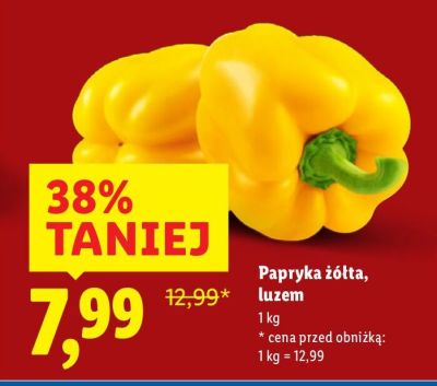 Papryka żółta, luzem promocja w Lidl