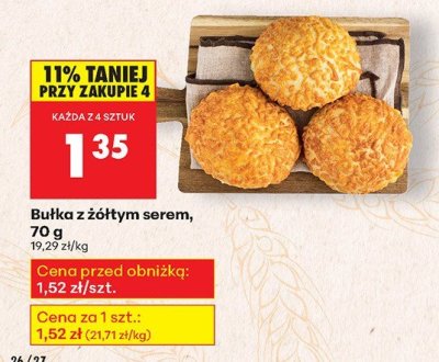 Bułka z żółtym serem promocja w Biedronka