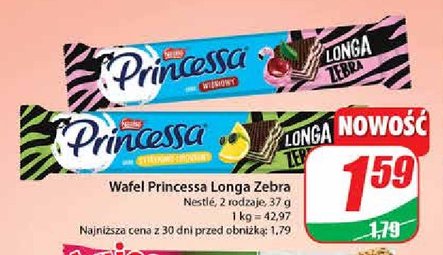 Wafelek zebra wi艣niowy Princessa longa promocja