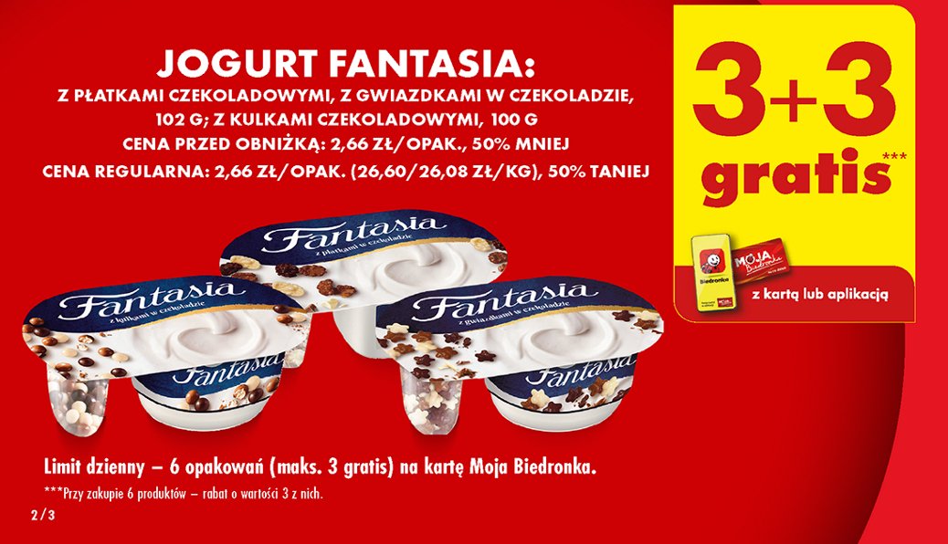 Jogurt z gwiazdkami w czekoladzie Danone fantasia promocja