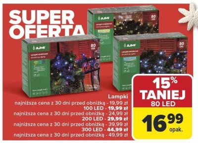 Lampki 80 LED promocja w Carrefour
