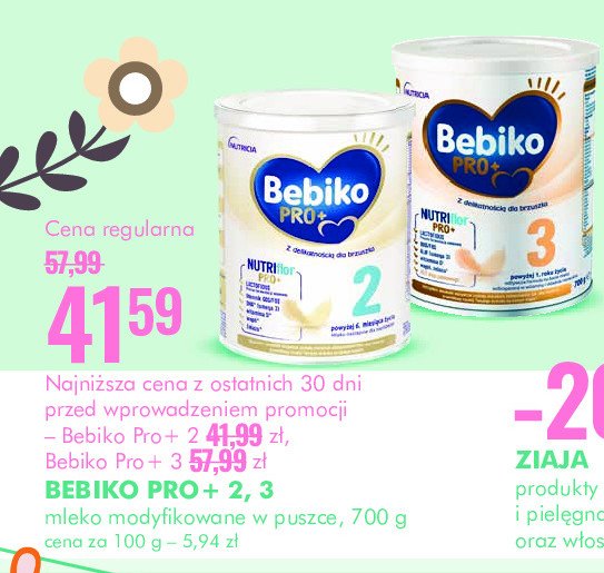 Mleko 2 Bebiko pro+ promocja