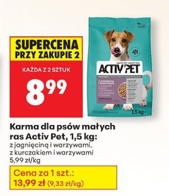 Karma dla psów małych ras z królikiem i warzywami promocja w Biedronka