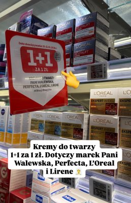 Krem do twarzy L'Oreal, Pani Walewska, Lirene, Perfecta  promocja w Auchan