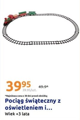 Pociąg świąteczny z oświetleniem wiek +3 lata promocja w Action